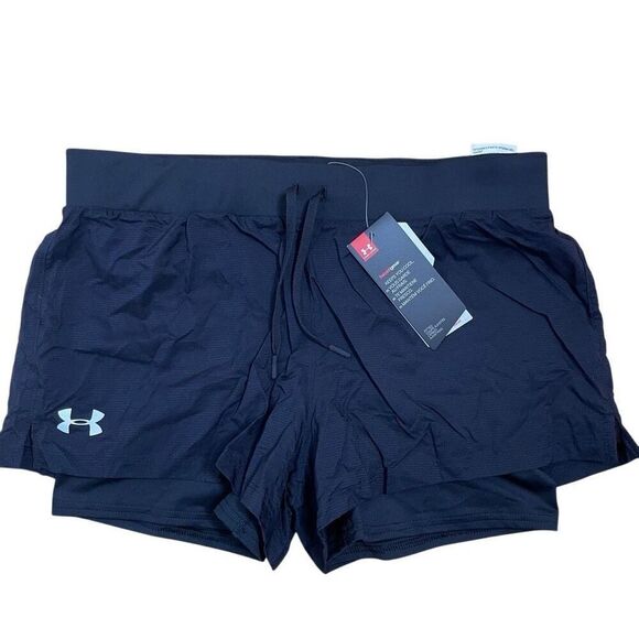 Under Armour Pants - Under Armour Running Shorts Women's Size M Lined Black Speedpocket Compression